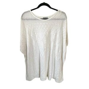JOSEPH A. Oversized Cotton White Knit Sweater M/L